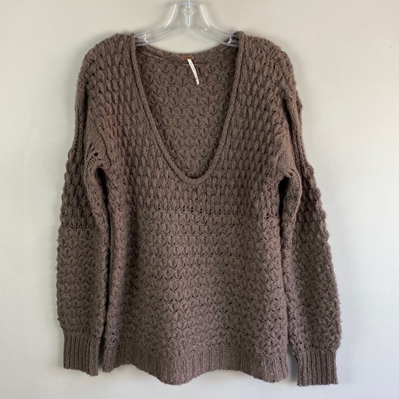 Free People Crashing Waves Wool Blend Pullover Sweater Size XS - Picture 4 of 12